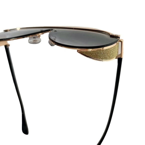 SUNGLASSES Fashion Black Gold Smokey Lenses Summer Vacation Beach Glasses - Picture 10 of 16